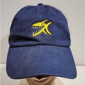 KNP brand Navy Blue Shark 100% cotton strapback baseball cap hat